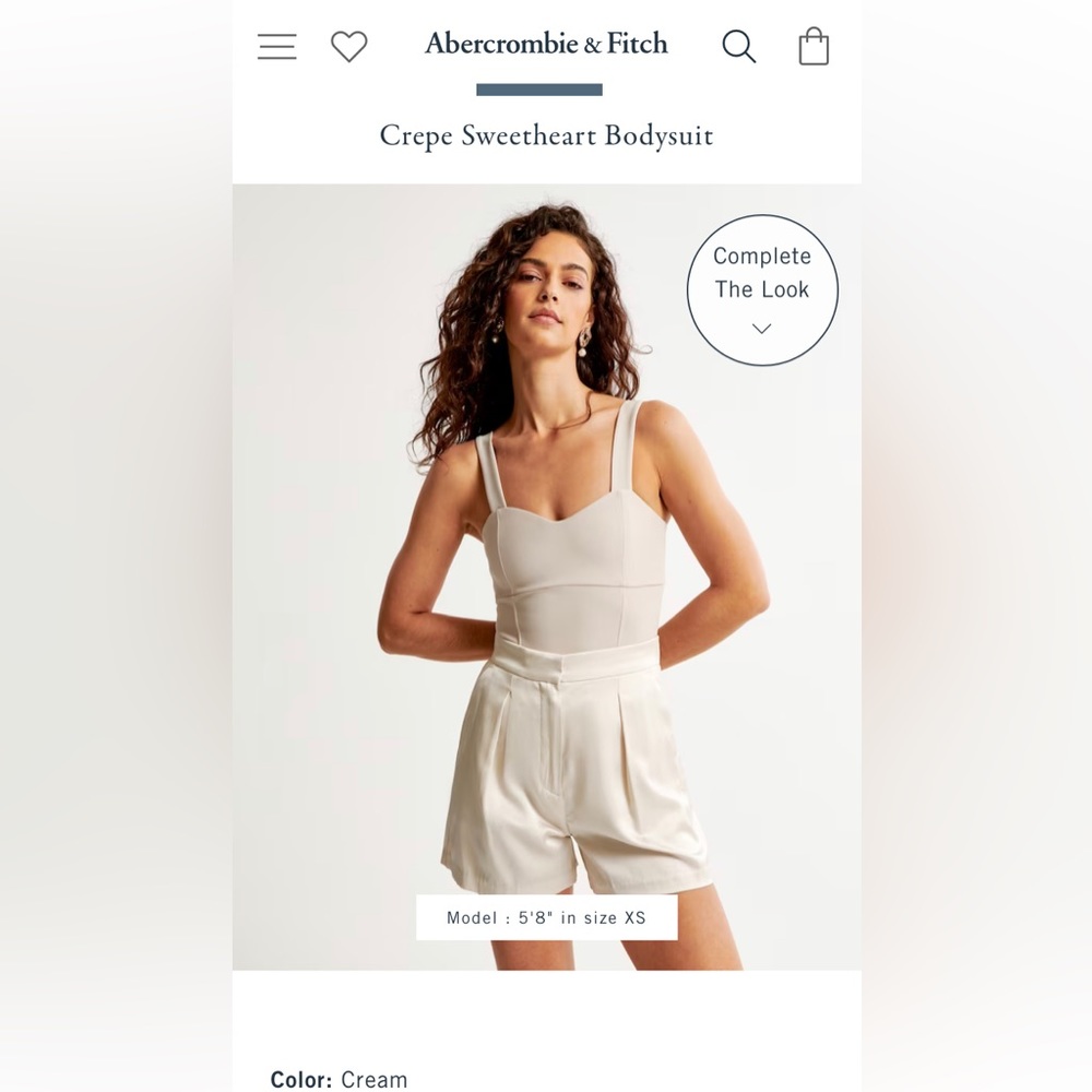 Abercrombie Cream Bodysuit